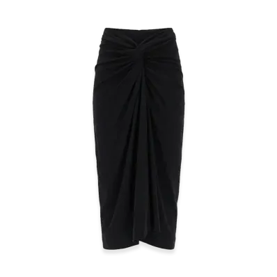 DRIES VAN NOTEN Women's Draped Herchive Skirt "Black"