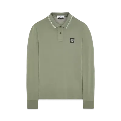 Stone Island 2SS18 STRETCH COTTON PIQUE_SLIM FIT "Sage Green"