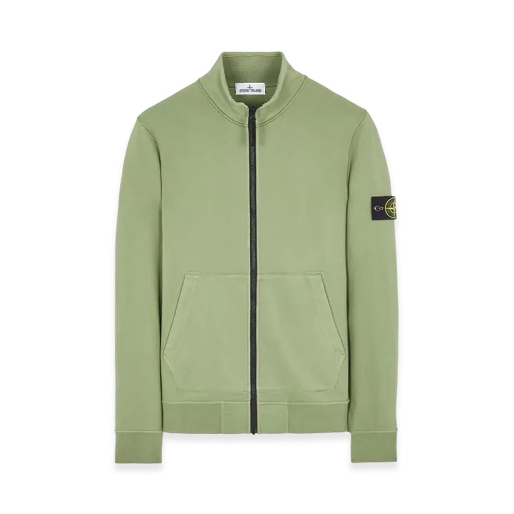 Stone Island 64351 Cotton Fleece Track Top - 23SS "Sage Green"