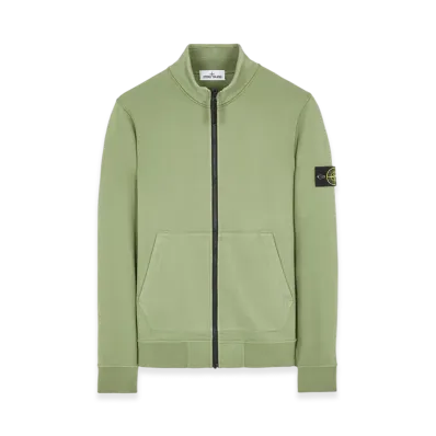 Stone Island 64351 Cotton Fleece Track Top - 23SS "Sage Green"