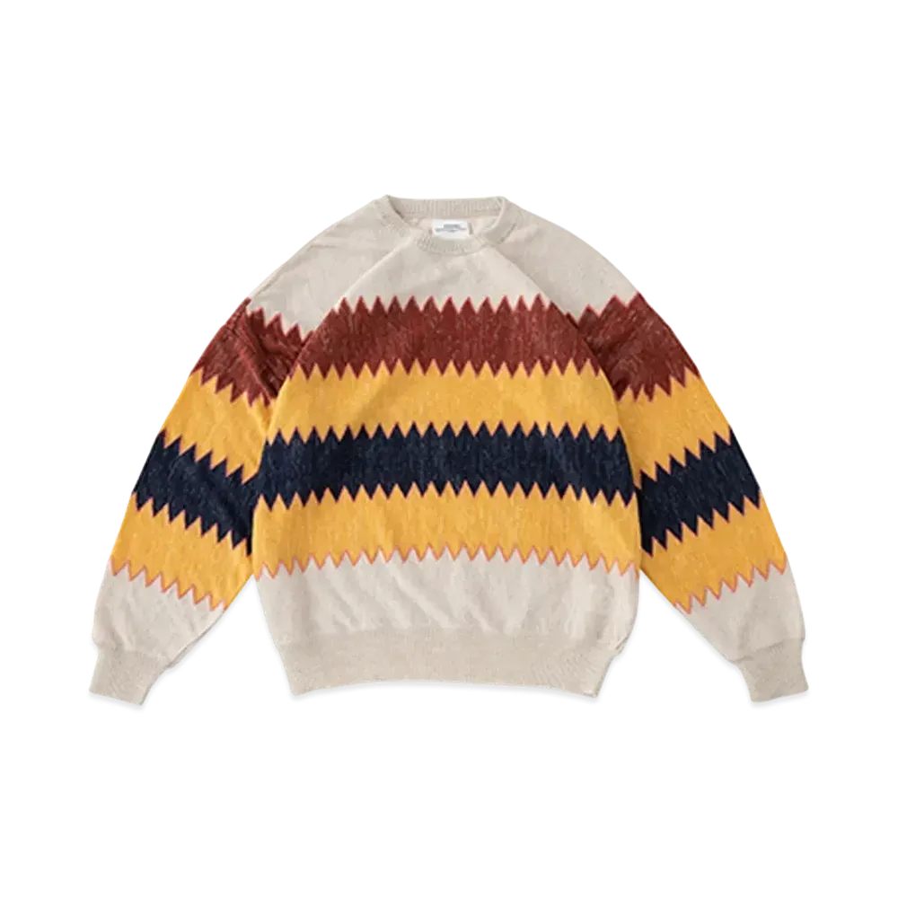 visvim AMPLUS KNIT L/S ZIG-ZAG "Ivory"