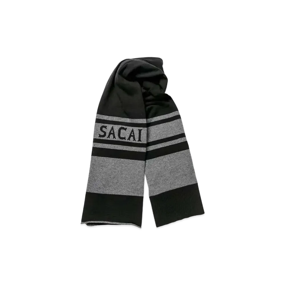 sacai Wool Cashmere Scarf "Black"
