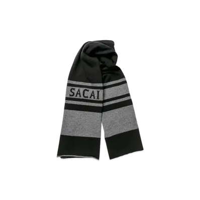 sacai Wool Cashmere Scarf "Black"
