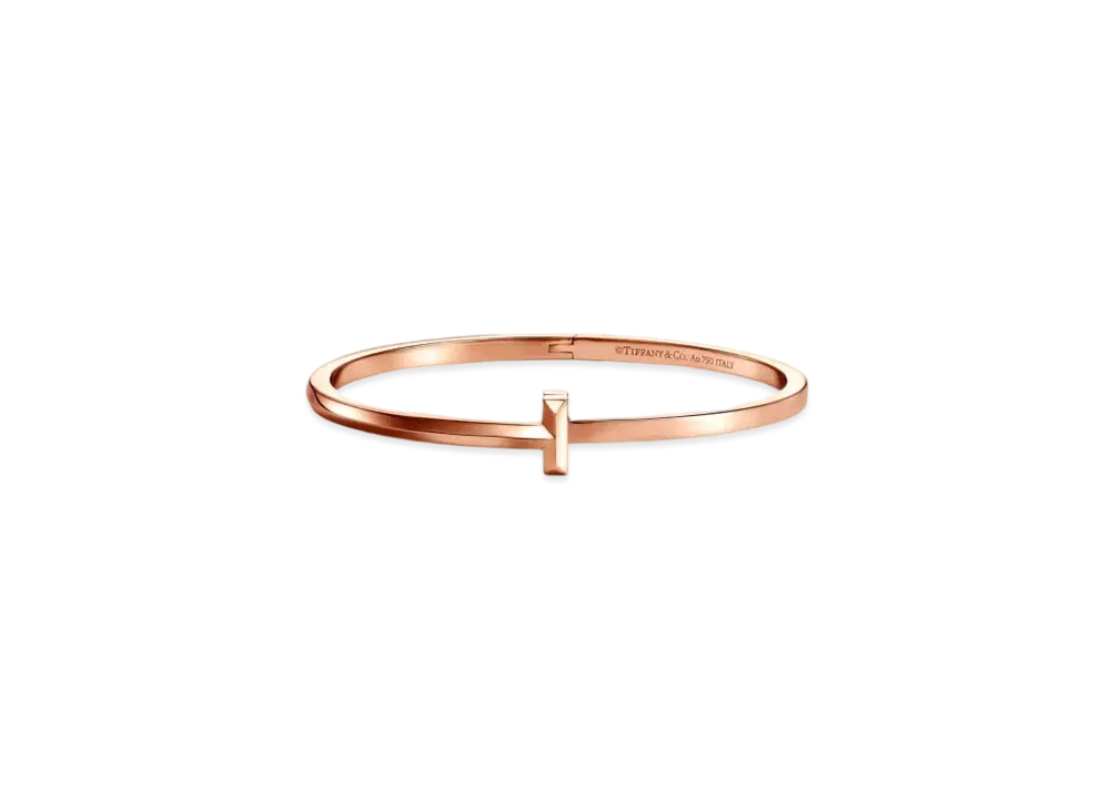 Tiffany & Co. Tiffany T T1 Hinged Bangle Narrow 18K "Rose Gold"