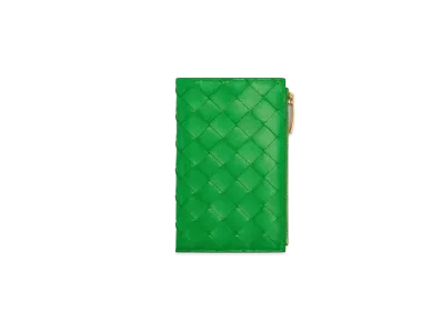 Bottega Veneta Bifold Zipped Wallet "Parakeet"
