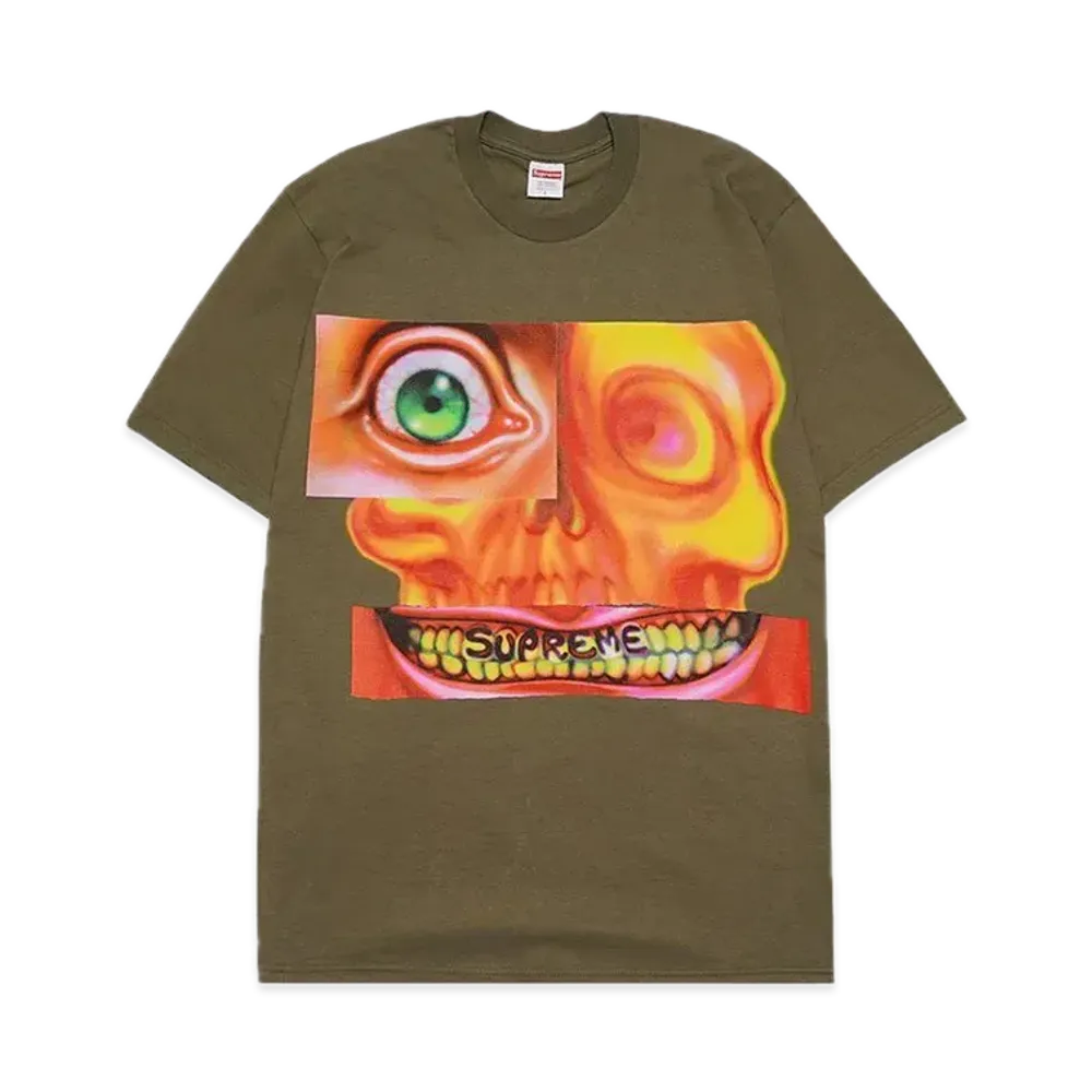 シュプリーム フェイス Tシャツ "ライト オリーブ"