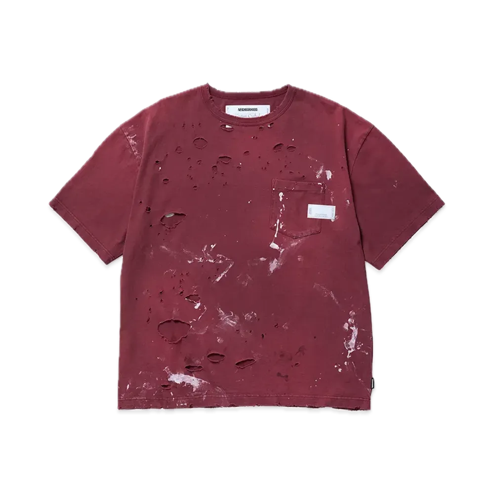 NEIGHBORHOOD Savage Crewneck-P SS "Burgundy"