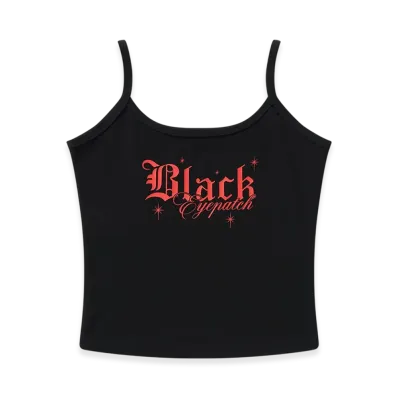 Blackeyepatch Shiny Oe Script Camisole "Black"
