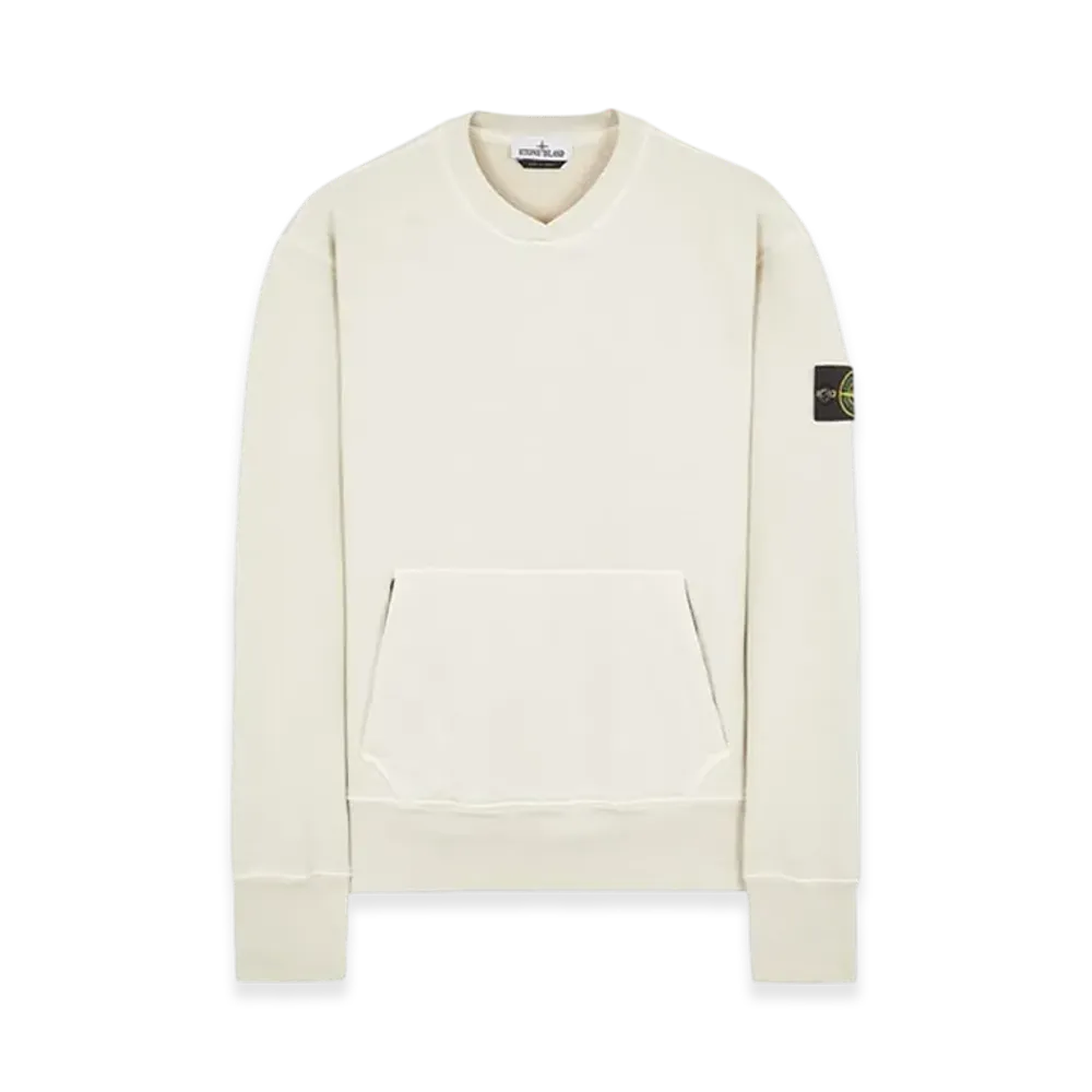 Stone Island 67555 Heavy Textured Fleece Garment Dyed Old Treatment Crewneck Sweatshirt - 23FW "Stucco"