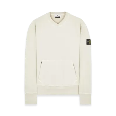 Stone Island 67555 Heavy Textured Fleece Garment Dyed Old Treatment Crewneck Sweatshirt - 23FW "Stucco"