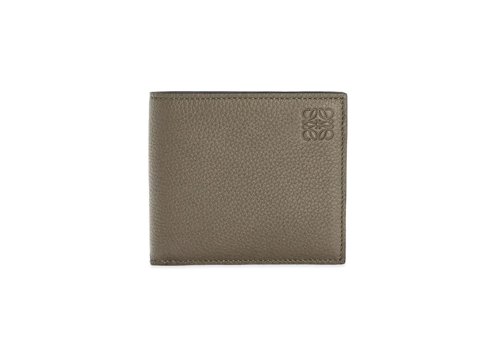 LOEWE Bifold Wallet In Soft Grained Calfskin "Dark Moss"
