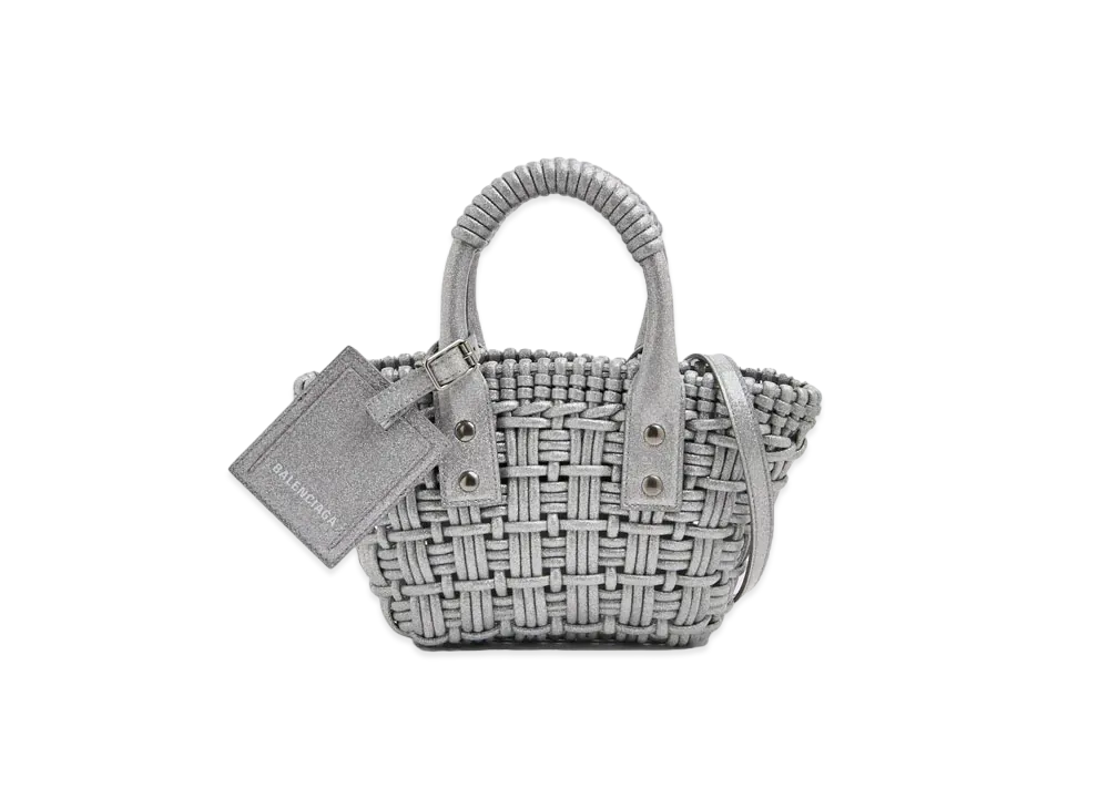 BALENCIAGA Bistro XS Basket With Strap "Silver"