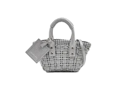 BALENCIAGA Bistro XS Basket With Strap "Silver"