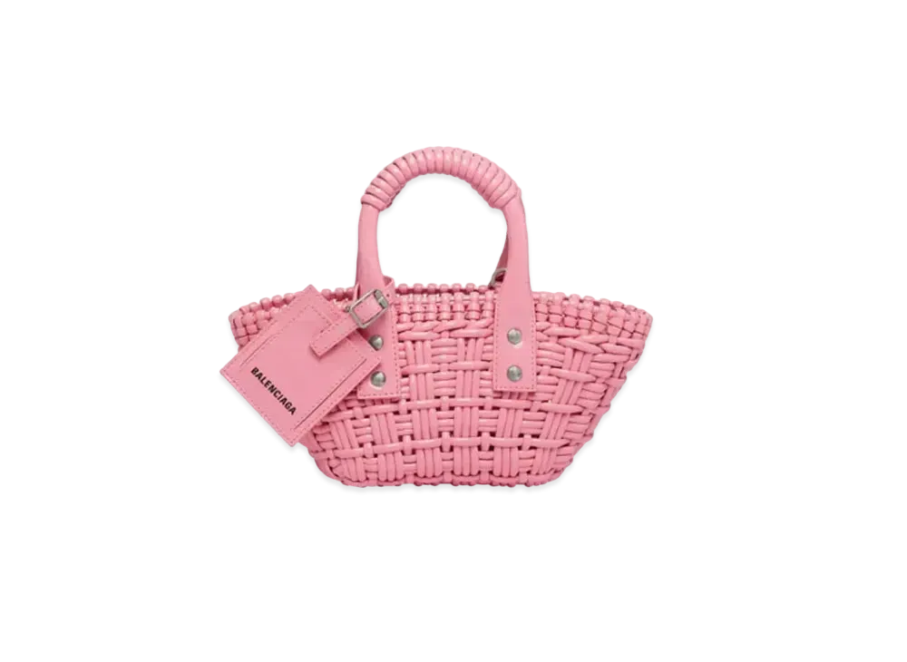 BALENCIAGA Bistro Extra Small Shoulder Strap Basket Bag "Pink"