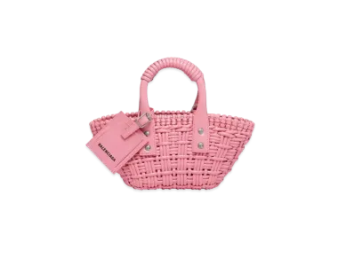 BALENCIAGA Bistro Extra Small Shoulder Strap Basket Bag "Pink"