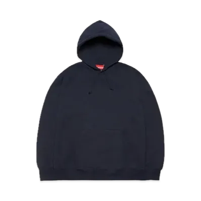 Supreme Satin Applique Hooded Sweatshirt (22FW) "Navy"