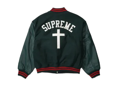 Supreme Cross Varsity Jacket "Dark Green"