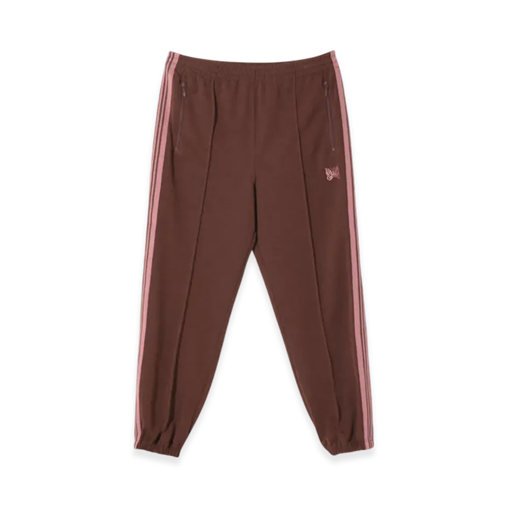 NEEDLES Zipped Track Pant - Poly Smooth "Brown"