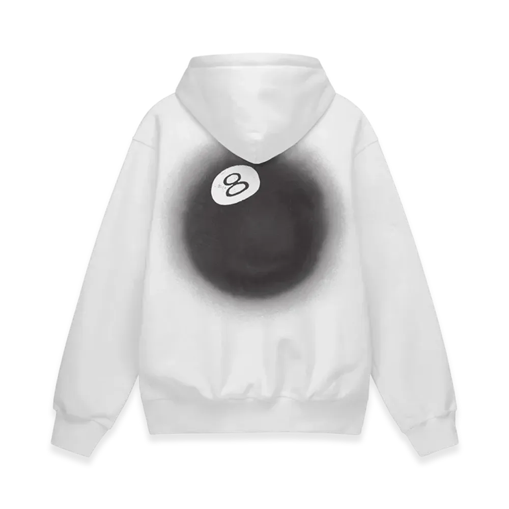 Stussy 8 Ball Fade Hoodie "White"