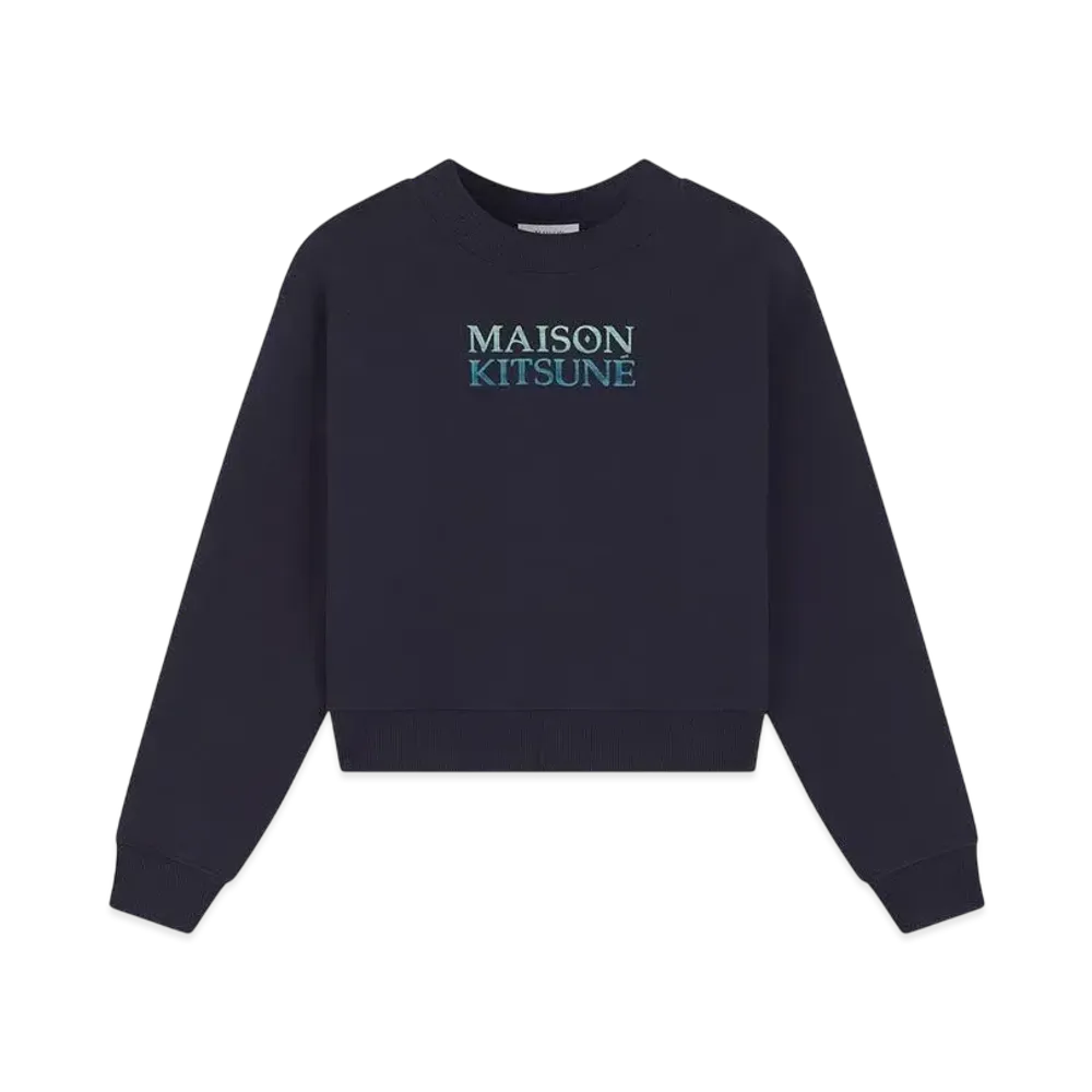 Maison Kitsune Gradient Maison Kitsune Boxy Sweatshirt "Navy"
