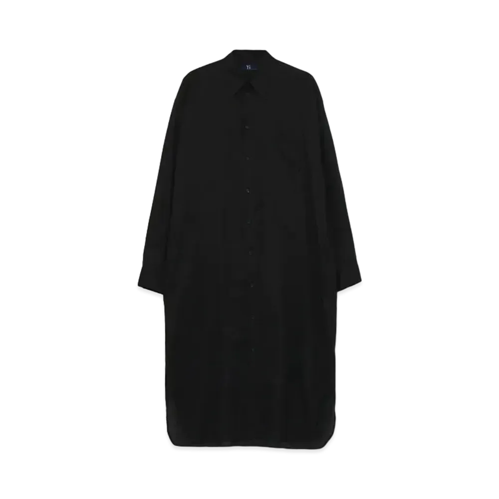 Yohji Yamamoto Y's LAWN BIG LONG SHIRT "Black"