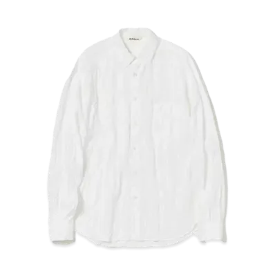 AURALEE Wrinkled Washed Finx Twill Shirt "White"