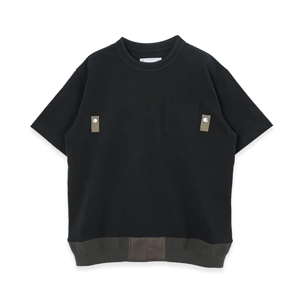 sacai Cotton Jersey T-Shirt "Navy/Dark Khaki"