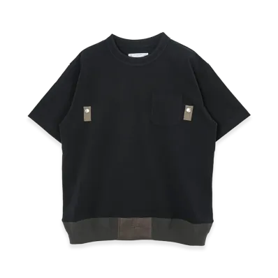 sacai Cotton Jersey T-Shirt "Navy/Dark Khaki"