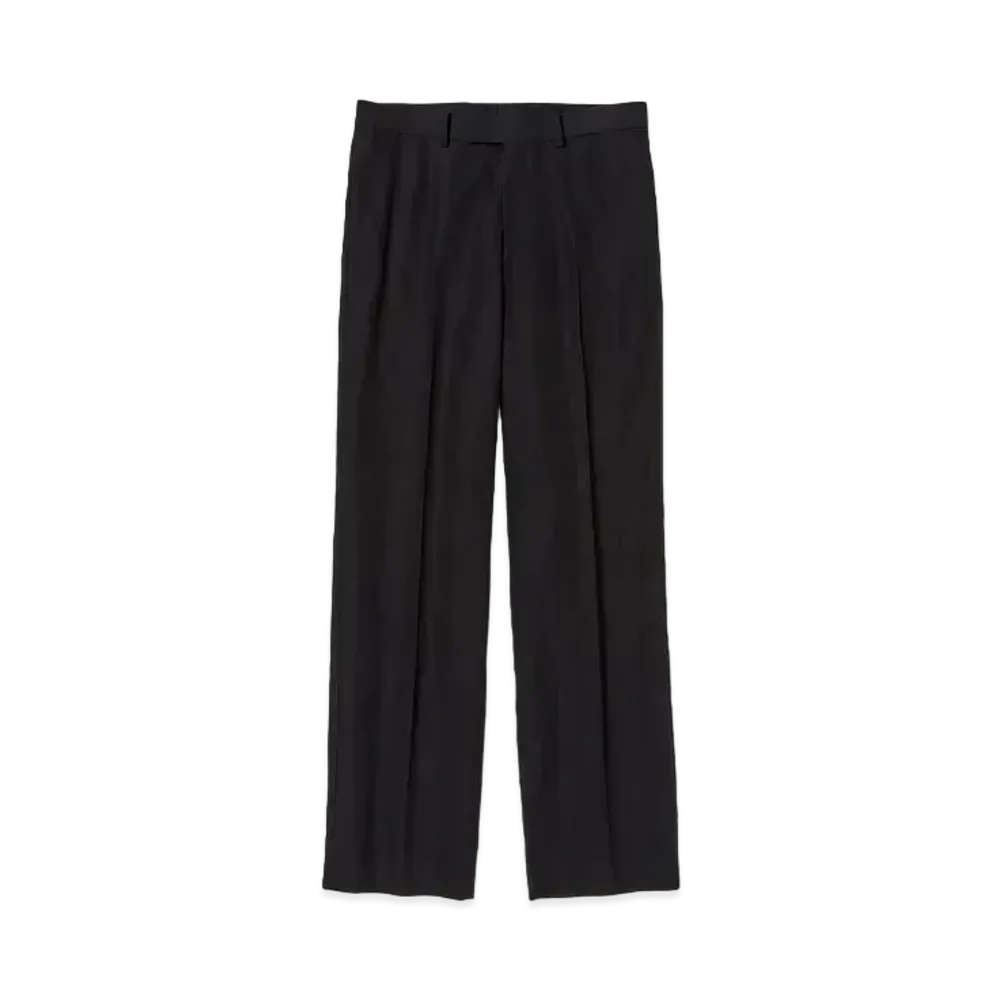 AURALEE Hard Twist Finx Linen Chino Slacks "Black"