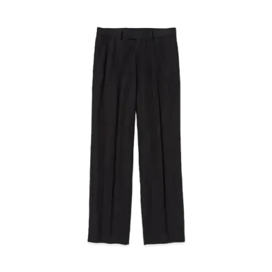 AURALEE Hard Twist Finx Linen Chino Slacks "Black"