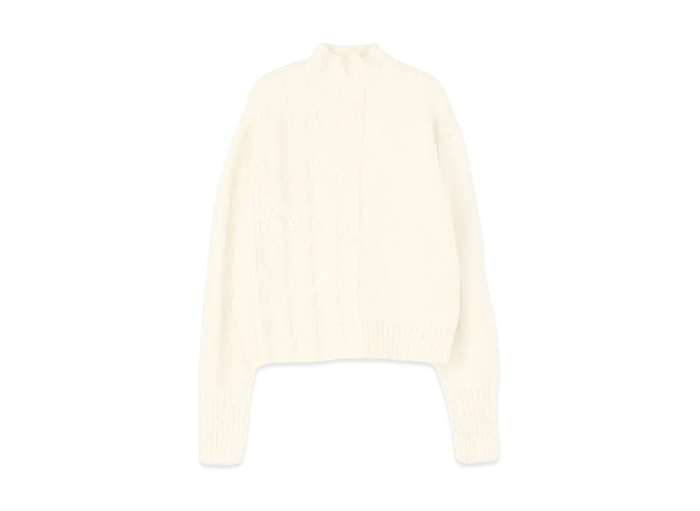 Yohji Yamamoto 5G 5G DIAMOND PATTERN JQ+PS+RIB DIAMOND PATTERN PANEL TURTLE "Off White"