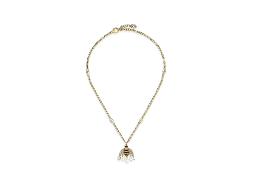 GUCCI BEE Pendant Necklace Tone Metal "Gold"