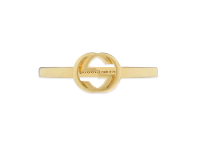 GUCCI Interlocking Double G 18K Gold Ring "Gold"