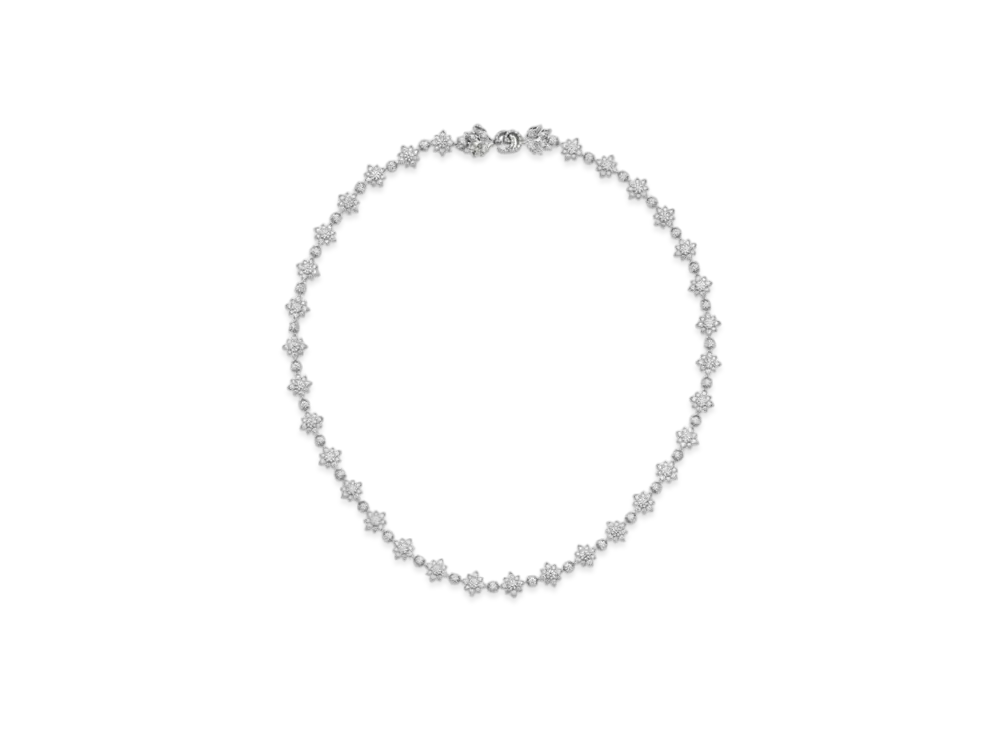 GUCCI Flora White Gold Necklace Diamond "White Gold"
