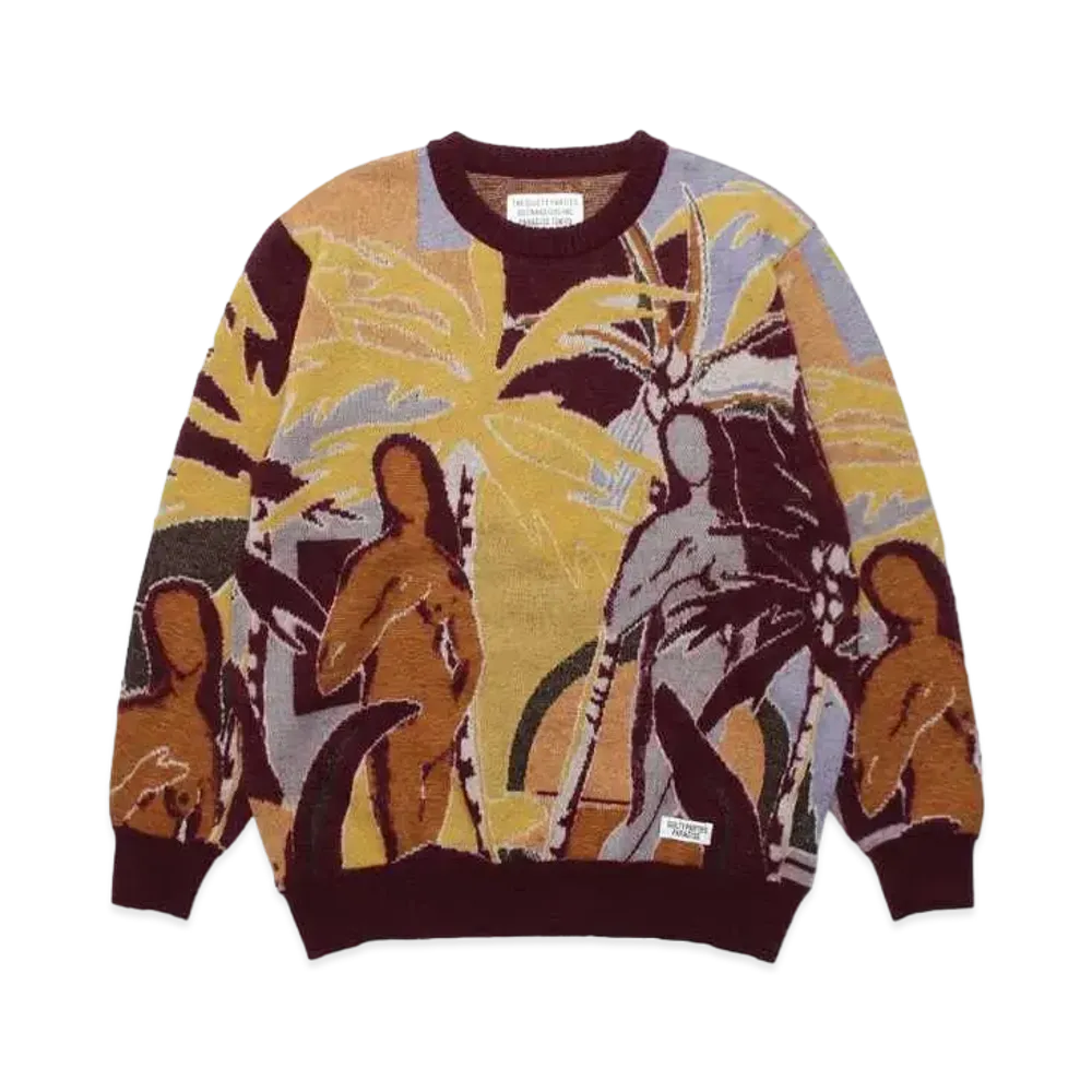 WACKO MARIA Yula Paradisezu Mohair Knit "Burgundy"