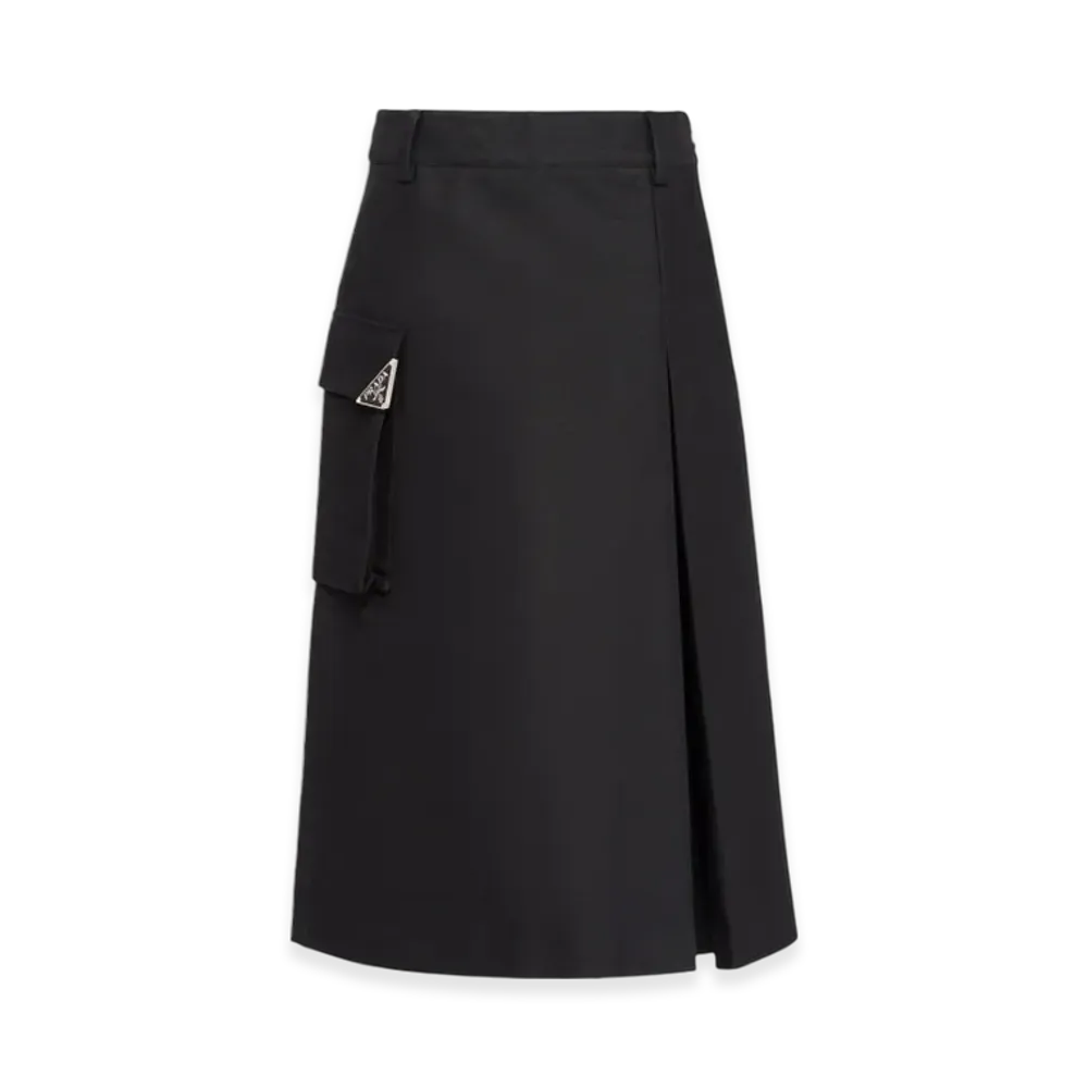 PRADA Women's Technical Canvas Skirt "Black"