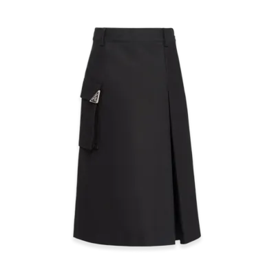 PRADA Women's Technical Canvas Skirt "Black"