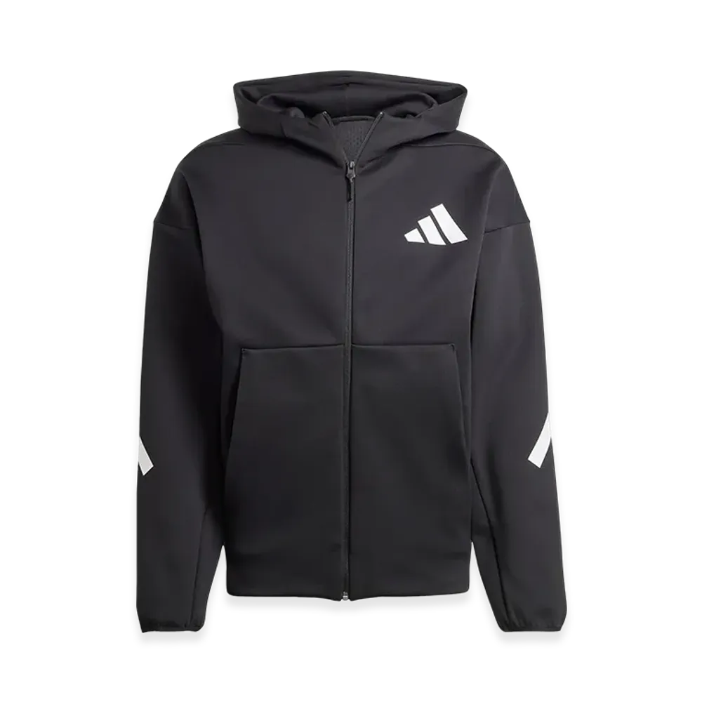 adidas Z.N.E. Full-Zip Hooded Track Jacket "Black/White"