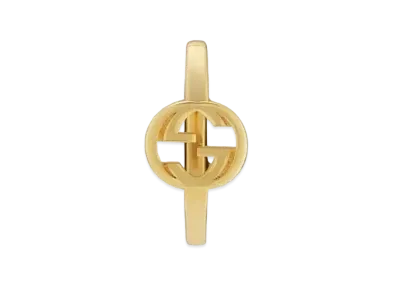 GUCCI Interlocking Double G 18K Single Earrings "Gold"