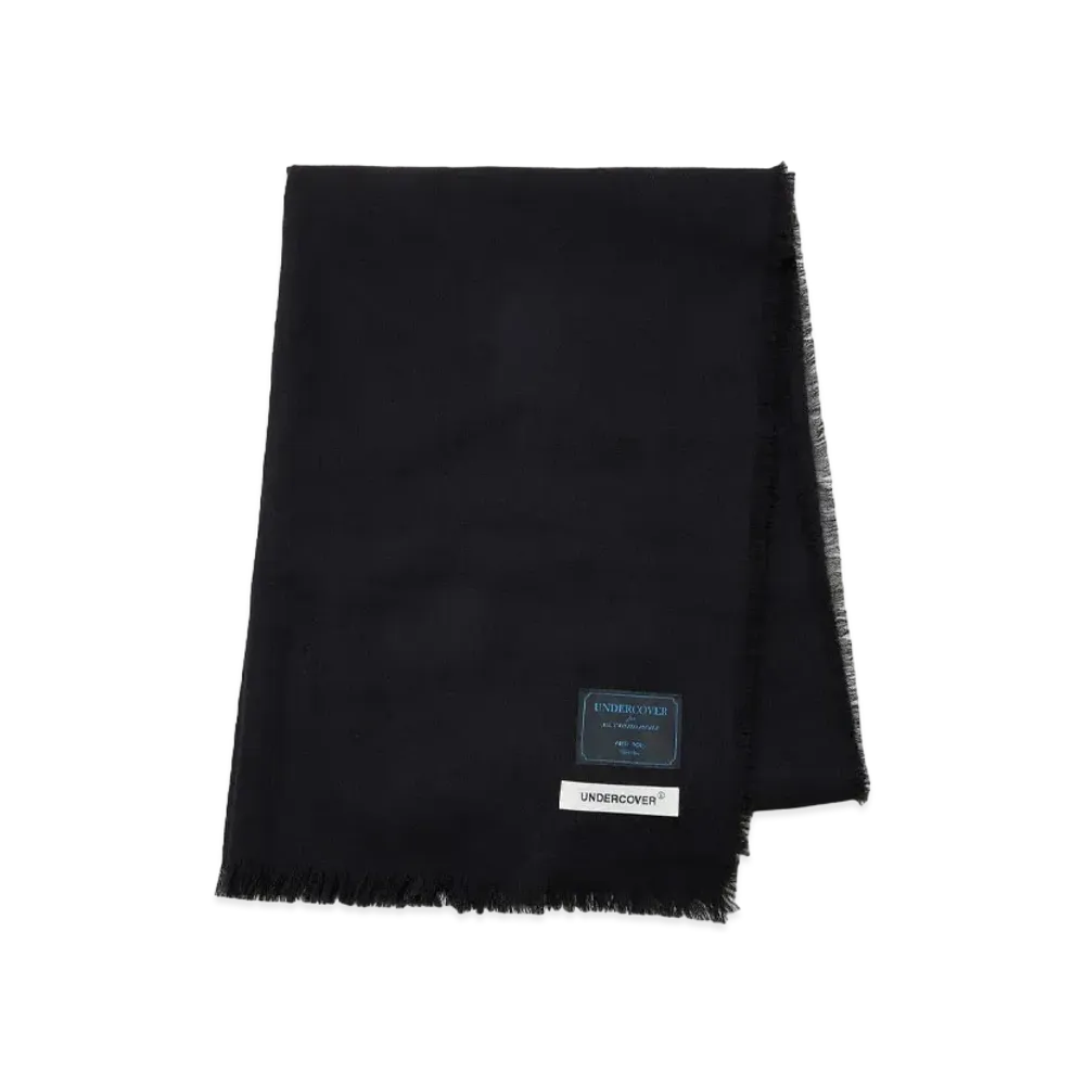 UNDERCOVER Wool Cut-Off Stole "Black"