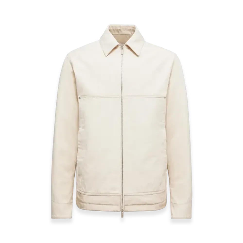MONCLER Ormoy Denim Down Shirt Jacket "White Ivory"