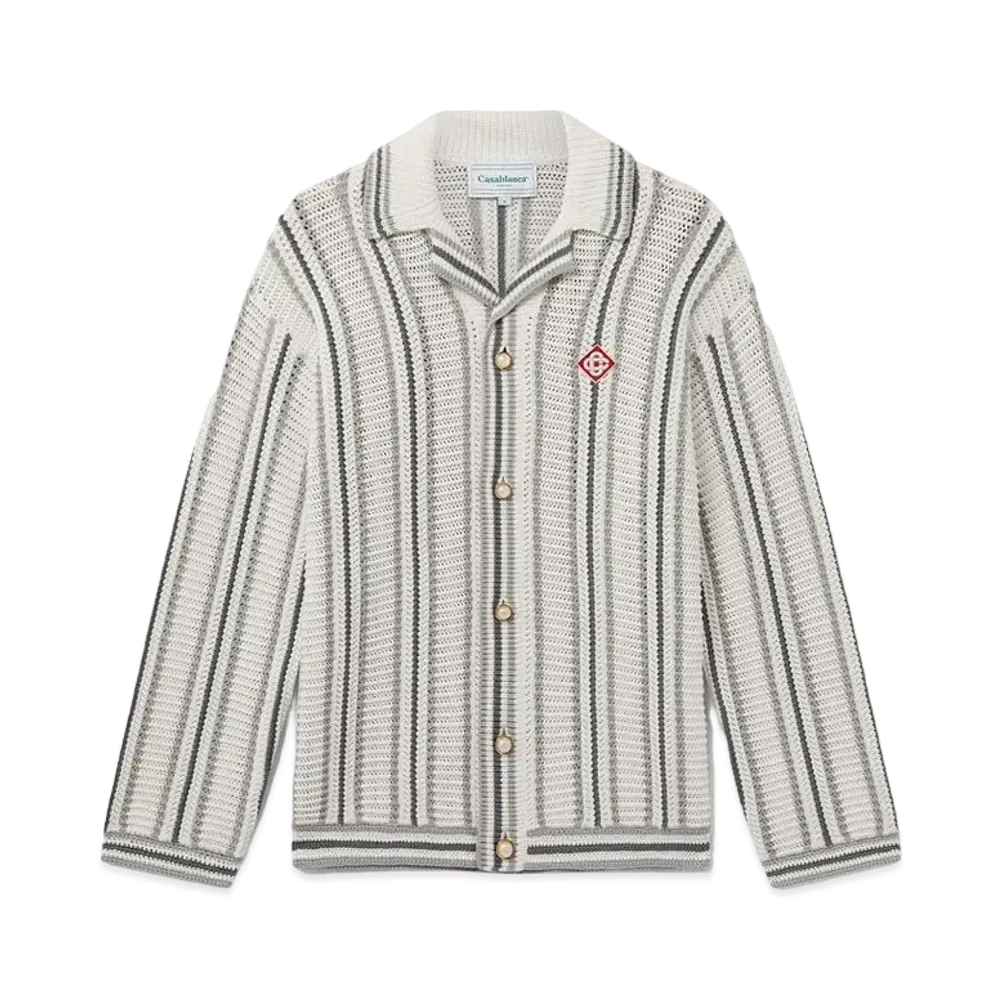 Casablanca Crochet Long Sleeve Shirt "Multi"