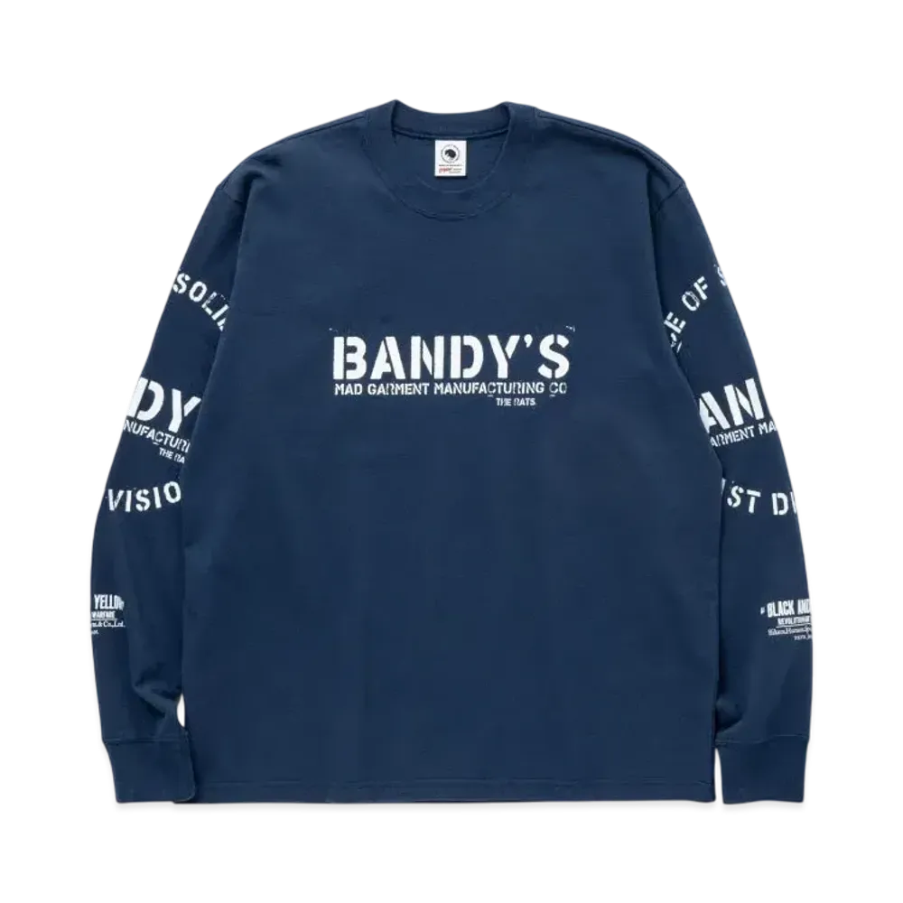 RATS Stamp Logo L/S Tee "Navy"