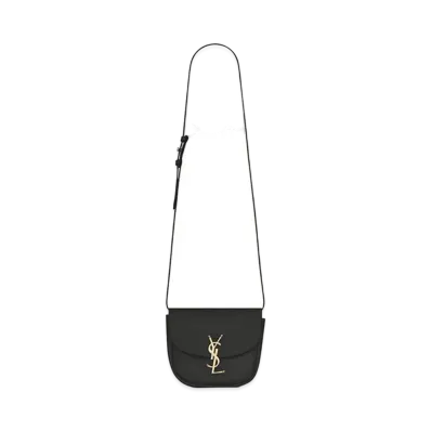 Saint Laurent Kaia Small Satchel In Smooth Leather "Black"