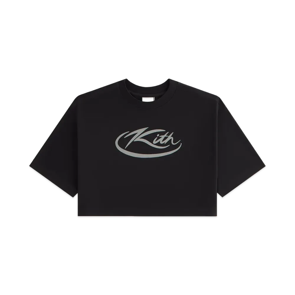 Kith Women's Fei Reflective Logo Tee "Black"