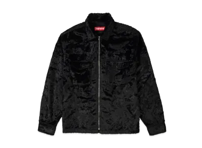 Supreme Faux Fur Zip Up Shirt "Black"