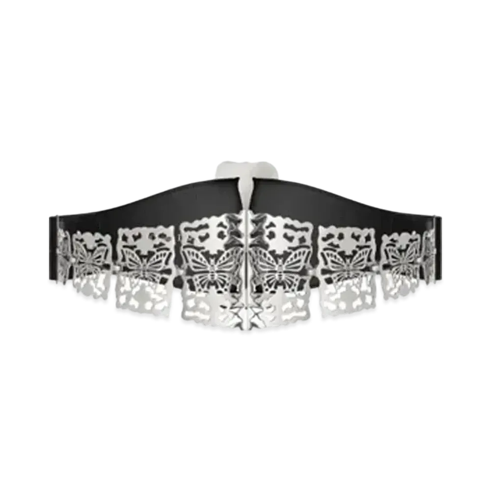 Dior Metamorphose Belt Matte Calfskin and Metal 10cm "Antique Silver/Black"