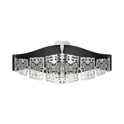 Dior Metamorphose Belt Matte Calfskin and Metal 10cm "Antique Silver/Black"