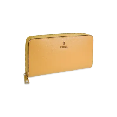 FURLA Camelia Xl Zip Around Slim Wallet "Yellow"