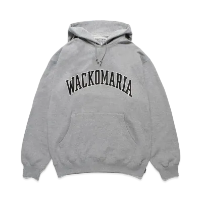 WACKO MARIA Middle Weight Pullover Hooded Sweat Shirt "Gray"